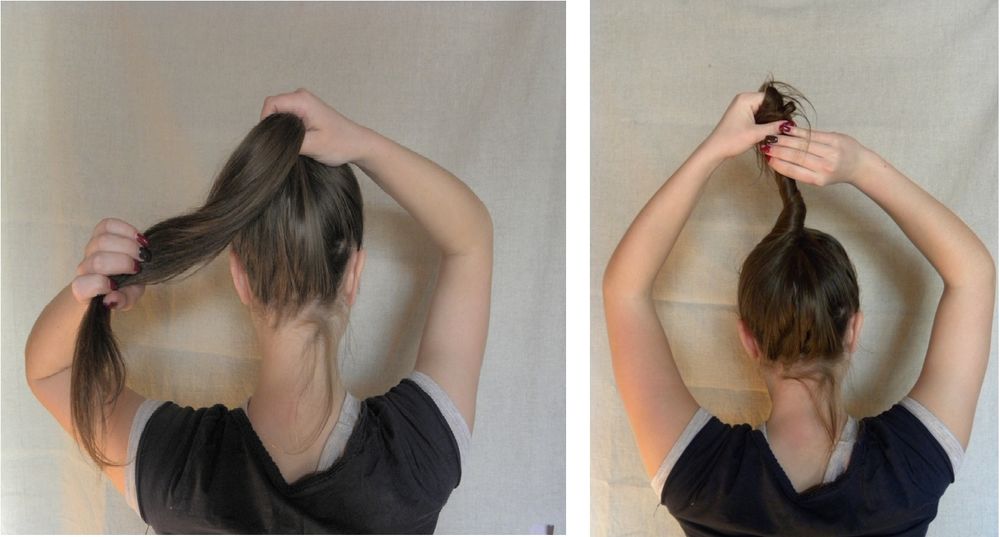 Как сделать ванильный пучок на голове с помощью длинные волосы