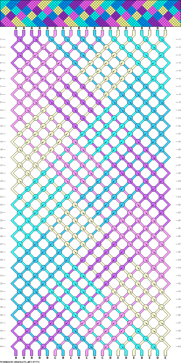 Фенечки косого плетения схемы 2 цвета