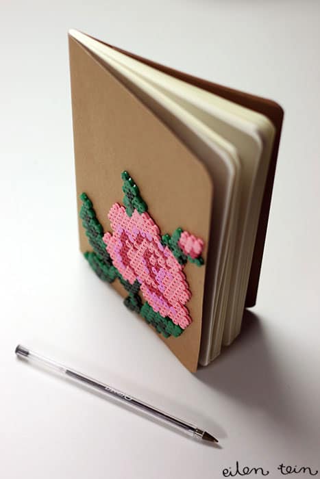 Perler Bead Craft Notebook Cover