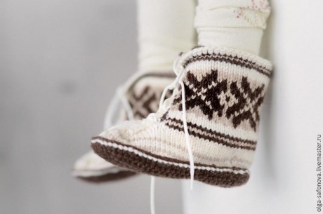 Скандинавские носки на 5 спицах для детей