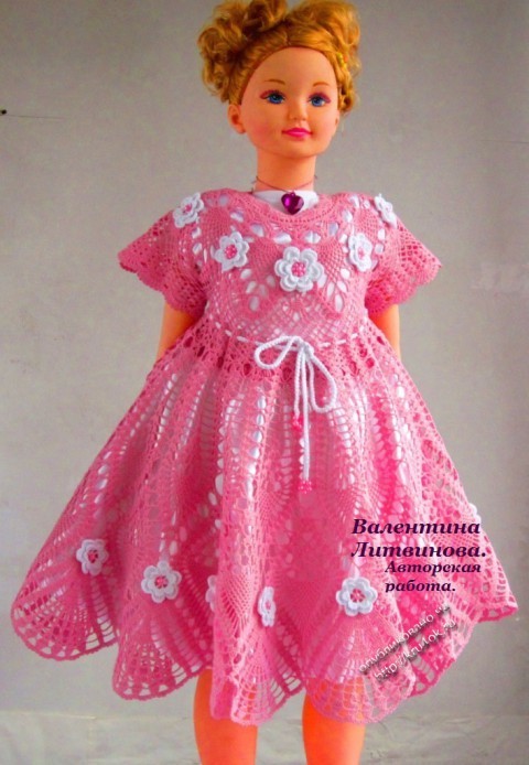 Платье для девочки - работа Валентины Литвиновой