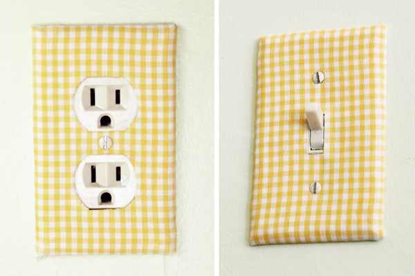 Upholster a Light Switch Plate with Mod Podge