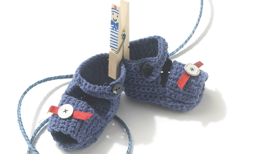 Free Crochet Pattern for Baby Sandals