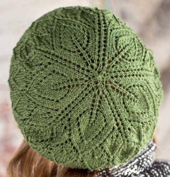 Free Knitting Pattern for a Salunga Lace Beret