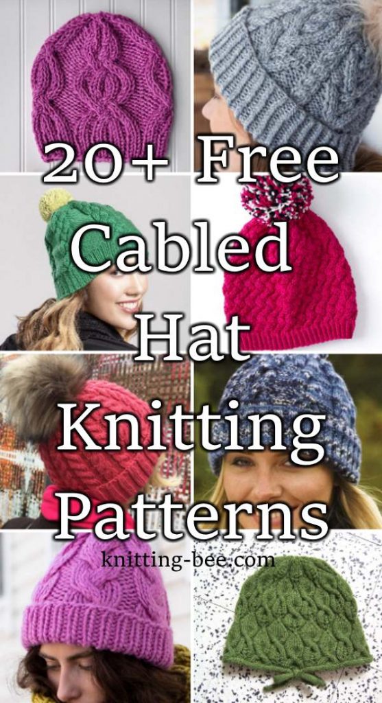20+ Free Cabled Hat Knitting Patterns