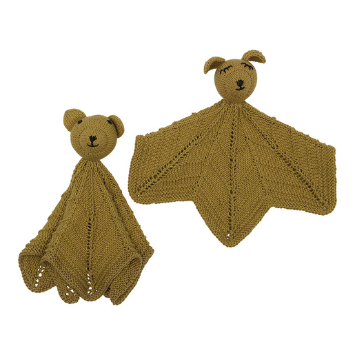 Dog and bear lovey free knitting pattern