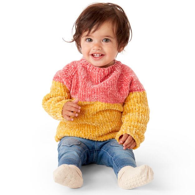 Free knit pattern for a baby and toddler velvet sweater