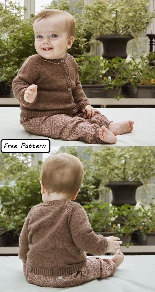 Free knitting pattern for a baby cardigan