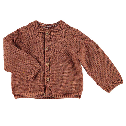 Free knitting pattern for a baby cardigan with arches