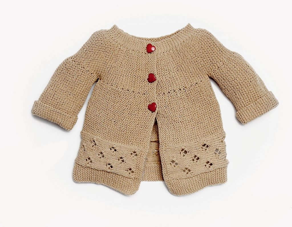Free knitting pattern for a baby jacket