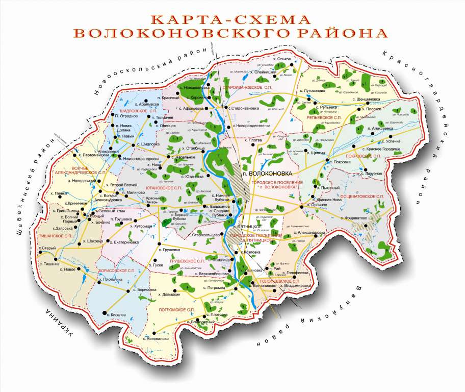 Карта борисовки белгородской